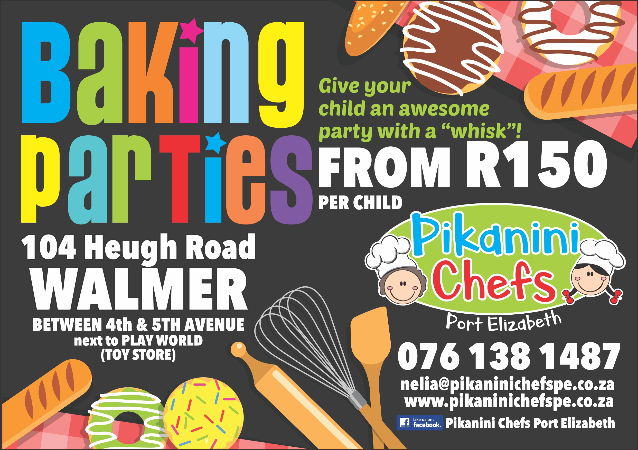 Pikanini Chefs Birthday parties Heugh Road